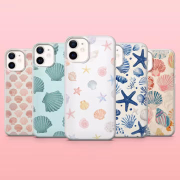 Seashell Phone Case Beachy Ocean Cover for iPhone 17Pro, 16, 15, 14, 13, 12, Samsung S26, S25, S24, S23Fe, A16, A56, Pixel 10, 9Pro