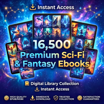 16,500 Sci-Fi & Fantasy Ebook Bundle | Premium Digital Library Collection | Instant Digital Download | Organized PDF Books