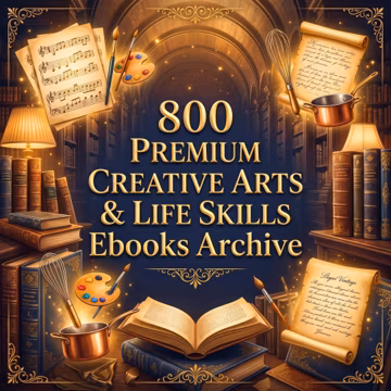 800+ Premium Arts, Crafts, Cooking, Copywork & Music Theory Digital Ebook Library | Educational Ebook Archive | Creative Arts | Life Skills