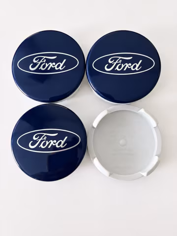 Ford Wheel Center Caps 54mm (2.13") Set of 4 – Blue Alloy Hub Caps | 6M21-1003-AA