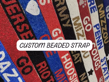 Custom Beaded Purse Strap, Gameday Bag Strap, Personalized Crossbody Strap, School Spirit Colors, Stadium Bag Accessory, Boho Bag Charm Gift