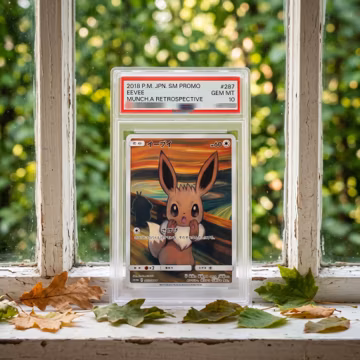2018 SM Promo Eevee Munch Slabbed - Perfect Desk Display for Collectors