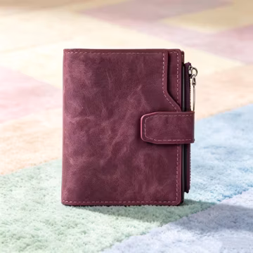Personalized Women's Short Wallet Zipper Coin Purse Korean Style Card Holder Multi Card Slot Custom PU Leather Wallet Gift for Her