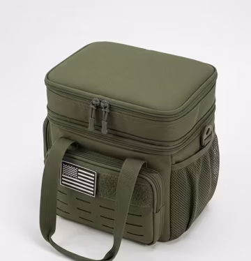 Personalized Tactical Lunch Box Expandable 18L Insulated Cooler Bag Leakproof Work Camping Picnic MOLLE Strap Storage