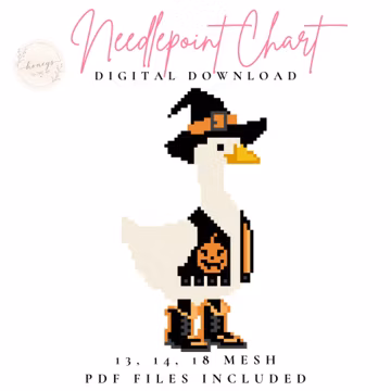 Halloween Porch Goose | PDF Stitch Pattern (Digital Download)