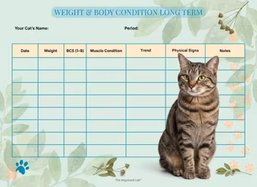 Cat Health Mini Bundle | Long Term Health | 10 Essential Tracking Sheets (A4 PDF)
