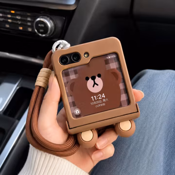Galaxy Z Flip8 Cartoon Bear Ears Phone Case for Samsung & Motorola Razr