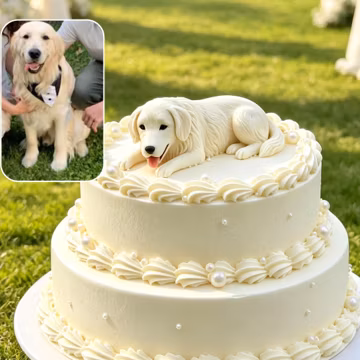 Personalized dog wedding cake toppers, custom pet birthday gifts, handmade 3D clay dog figurines