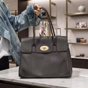 Top Grain Cowhide Leather Work Bag, Large Laptop Tote Purse for Women