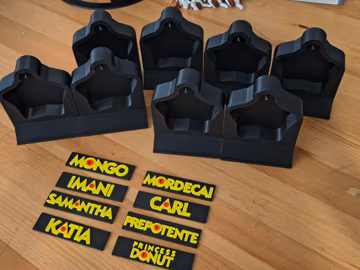 Kit 8x Dungeon Crawler Display Stand Compatible with Tsunameez Carl Keychains 3D Print