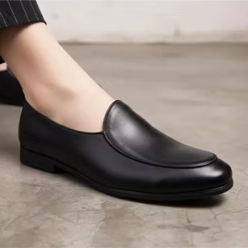 Handmade Men's Genuine Leather Loafers Classic Slip On Dress Shoes Wedding Gift