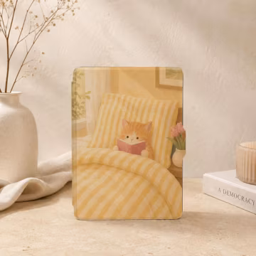 Cute Cat Reading Kindle Case for Paperwhite 10th 11th 12th 6'' 6.8" 7" Cover, Kobo Clara Case, Detachable Cover, Cozy Gift for Book Lovers