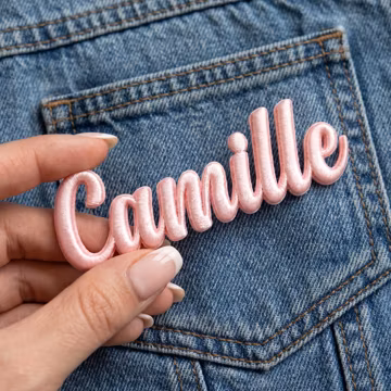 Personalized Embroidered Name Iron on Patch, Custom Name 3D Patches for Backpacks, Hats, Jackets