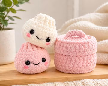 Sweet Dumpling Crochet Pattern PDF | Cute Amigurumi Plush & Storage Basket Pattern | Kawaii Crochet Gift | Instant Download