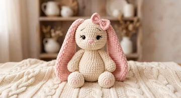 Floppy-Eared Bunny Crochet Pattern PDF