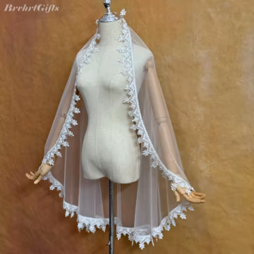 Beaded Lace Wedding Veil, Floral Bridal Veil, Pearl Embellished Veil, Vintage Wedding Veil, Romantic Bridal Accessory