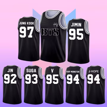 Custom Kpop Bangtan Basketball Jersey Tank Top for Women Teens Men, Personalized Fan Gift, ARMY Shirt, Concert Apparel