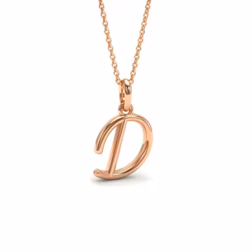 14k Gold Script Initial Necklace / Personalized Cursive Letter Charm / Dainty Name Pendant Jewelry