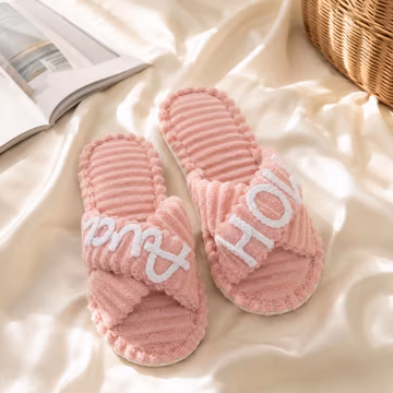 Custom slippers: personalized bridesmaid gifts | cute slippers for women | maid of honor gift