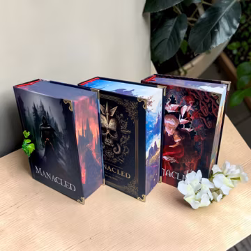 Handbound Manacled Hardcover Special Edition, 4 Covers, Printed Edges, Metal Corner Protection, Dramione Fanfic Gift