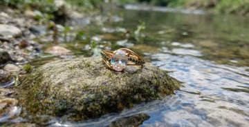 Gold Oval Ring, Green Accent Stones, Split Band Solitaire, Gift for Her