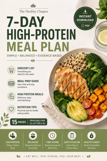 7-Day High-Protein Meal Plan | Weekly Healthy Meal Prep Guide (Printable PDF)