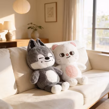 SKZOO Plush Hug Pillow: Soft Teddy Doll, 45-50cm