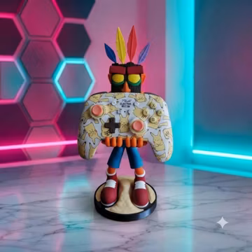 Character & Tribal Mask Controller Stand | Video Game Controller Holder | Gaming Desk Decor | Gamer Gift