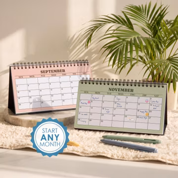 2026-2027 Calendar, Monthly Desk Planner, Daily Habits, Office Decor