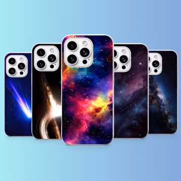 Galaxy Phone Case Space Cover for iPhone 17Pro, 16, 15, 14, 13, 12, Samsung S26, S25, S24, S23Fe, A16, A56, Pixel 10, 9Pro