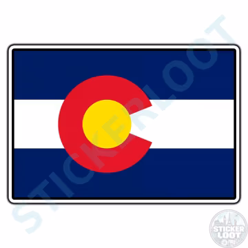 Colorado State Flag #1 Country Waterproof Vinyl Sticker Decal Die-Cut