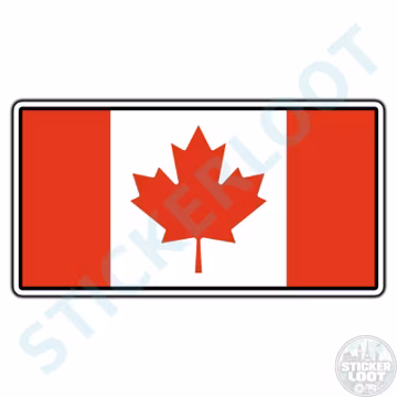 Canada Flag #1 Country Waterproof Vinyl Sticker Decal Die-Cut