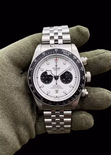 Vintage Tudor watch White dial Chronograph Automatic men's wrist watch