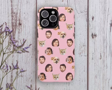 Custom Face Phone Case, Baby Face Phone Case, Personalized Phone Case for iPhone Samsung, Dog Photo Phone Case, Gift for Dad-Mom