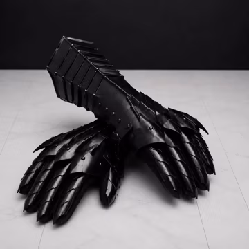 Handmade Steel Black Medieval Gauntlets | Gothic Armor Gloves, LARP Costume