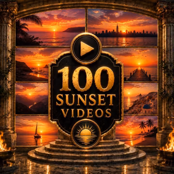 100 Sunset Videos | Vertical Reels Bundle | TikTok, Instagram & YouTube Shorts