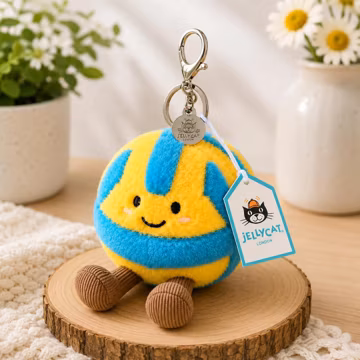 Cute Volleyball Plush Keychain, Jellycat Inspired Sports Ball Bag Charm, Soft Kawaii Stuffed Plush Gift for Kids & Volleyball Lovers