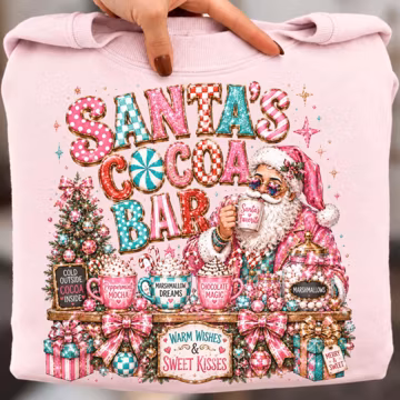 Pink Coquette Santa Png, North Pole Social Club Christmas PNG, Messy Brushstroke Sublimation, Christmas Designs Clipart, Digital Download