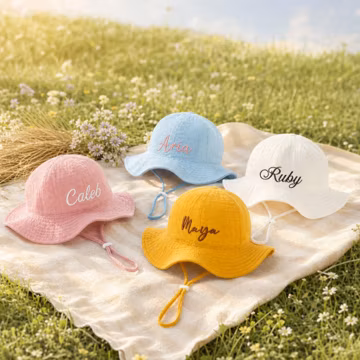 Personalized Baby Sun Hat,Custom Embroidered Infant Bucket Hat,Baby Name Summer Hat,Newborn Gift, Baby Shower Gift,First Birthday Gift