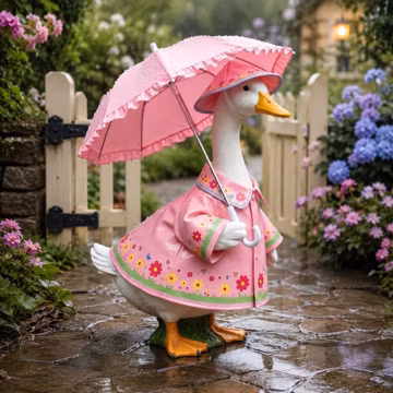 23 Inch Gardener Raincoat Porch Goose Outfit, Cottagecore Spring Yard Goose Costume, Farmhouse Front Porch Decor Gift For Garden Lovers