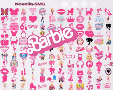 Barbi.e SVG PNG EPS Files Bundle, Barbi.e Cut Files, Barbi.e Layered, Barbi.e Clipart, Barbi.e Diigtal Sticker, Barbi.e Cricut Silhouette