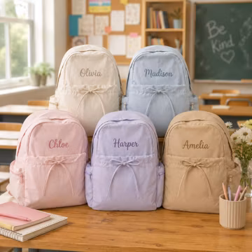 Custom Name Backpack for Kids, Personalized Embroidered School Bag, Back to School Gift