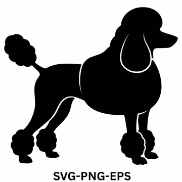 Poodle svg, dog svg, Poodle silhouette, Poodle outline png, Poodle clipart, dog pet png, Poodle vector, cut file, Digital download