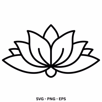Lotus Flower Silhouette Svg, Lotus flower svg png, Lotus svg, Cut File, Flower svg ,svg, cricut Digital Download
