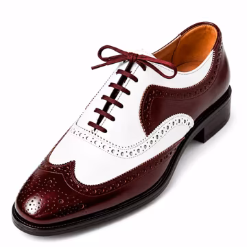 Handmade Men's Brown Spectator Shoes – Wingtip Brogue Leather Dress Oxfords