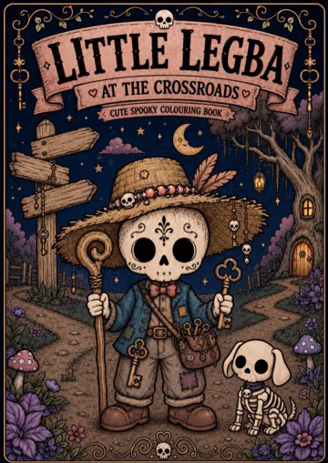 Little Legba Coloring Book, Spooky Swamp Adventure Pages (Digital Download)