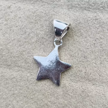 925 Sterling Silver Star Pendant, Minimalist Star Necklace Charm, Dainty Celestial Pendant, Handmade Silver Star Jewelry, Gift for Her