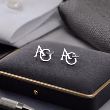 Custom Cufflinks for Groomsmen Gifts and Wedding Gift for Him, Best Man Gift, Anniversary Gift for Husband in a Groom Gift Box, Gold Plated