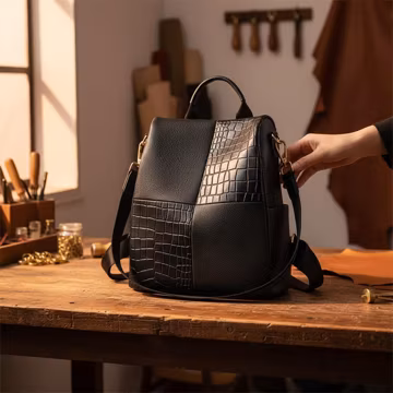 Womens Split Leather Backpack | Large Capacity Softback | Travel Work and Everyday Carry