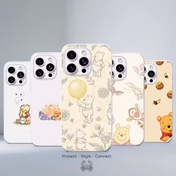 Winnie Pooh Phone Case Piglet Disney Cover for iPhone 17Pro, 16, 15, 14, 13, 12, Samsung S26, S25, S24, S23 Fe, A16, A56, Pixel 10, 9Pro